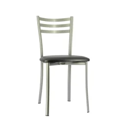 Ace 1320 Chaise de cuisine en métal avec assise en simili rembourrée