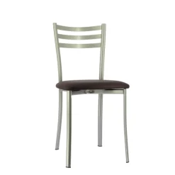 Ace 1320 Chaise de cuisine en métal avec assise en simili rembourrée