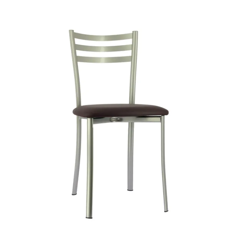Ace 1320 Chaise de cuisine en métal avec assise en simili rembourrée