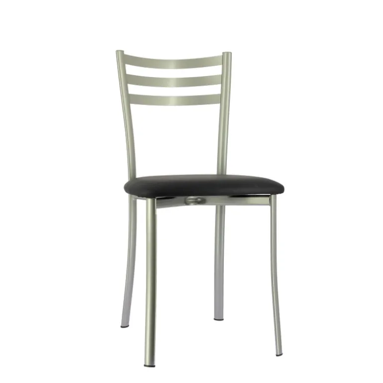 Ace 1320 Chaise de cuisine en métal avec assise en simili rembourrée