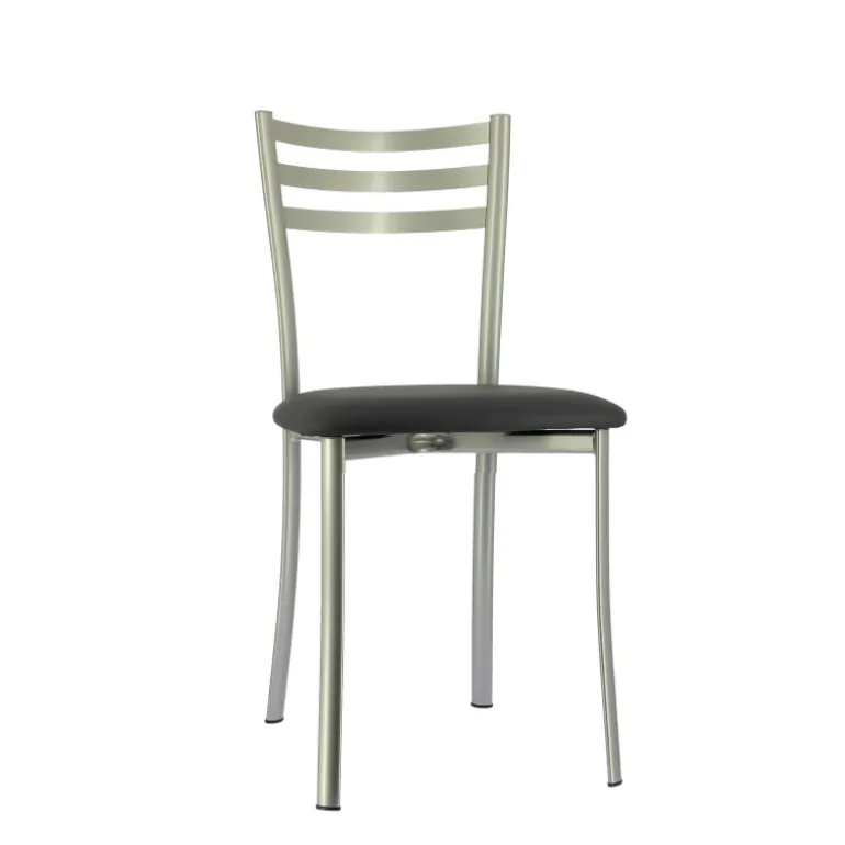Ace 1320 Chaise de cuisine en métal avec assise en simili rembourrée