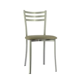 Ace 1320 Chaise de cuisine en métal avec assise en simili rembourrée