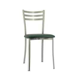 Ace 1320 Chaise de cuisine en métal avec assise en simili rembourrée