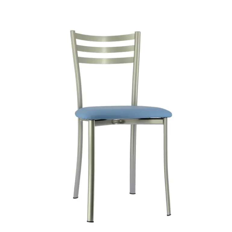 Ace 1320 Chaise de cuisine en métal avec assise en simili rembourrée