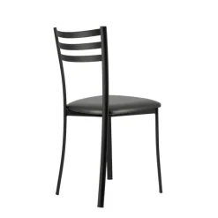Ace 1320 Chaise de cuisine en métal avec assise en simili rembourrée