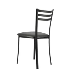 Ace 1320 Chaise de cuisine en métal avec assise en simili rembourrée