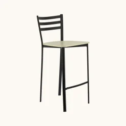 Ace 1329 Tabouret de cuisine en métal et assise bois hauteur snack