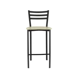Ace 1329 Tabouret de cuisine en métal et assise bois hauteur snack