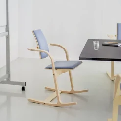 Actulum Varier® Fauteuil de bureau ergonomique à bascule en tissu et bois