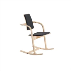 Actulum Varier® Fauteuil de bureau ergonomique à bascule en tissu et bois
