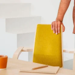 Actulum Varier® Fauteuil de bureau ergonomique à bascule en tissu et bois