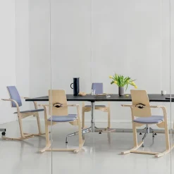 Actulum Varier® Fauteuil de bureau ergonomique à bascule en tissu et bois