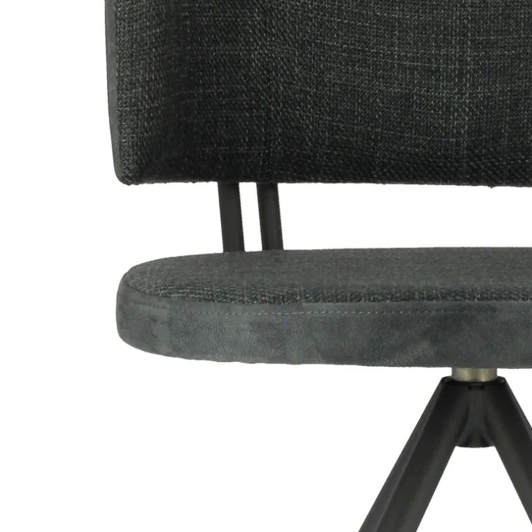 Adagio Chaise moderne pivotante en tissu et pieds métal