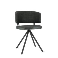 Adagio Chaise moderne pivotante en tissu et pieds métal