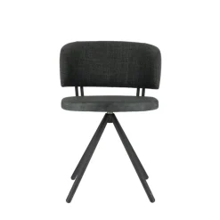 Adagio Chaise moderne pivotante en tissu et pieds métal
