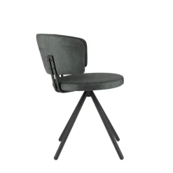 Adagio Chaise moderne pivotante en tissu et pieds métal