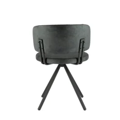 Adagio Chaise moderne pivotante en tissu et pieds métal