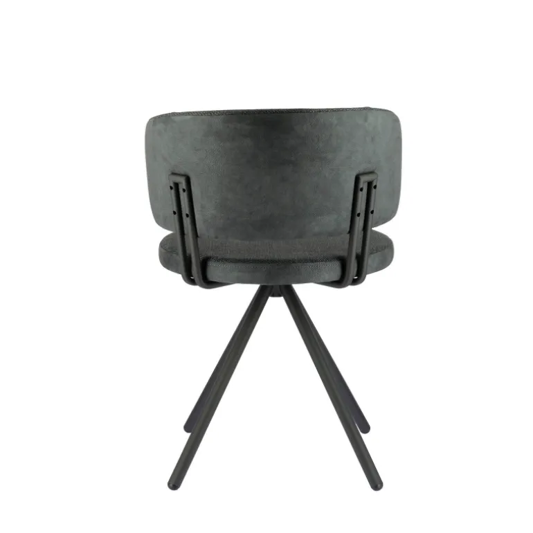 Adagio Chaise moderne pivotante en tissu et pieds métal