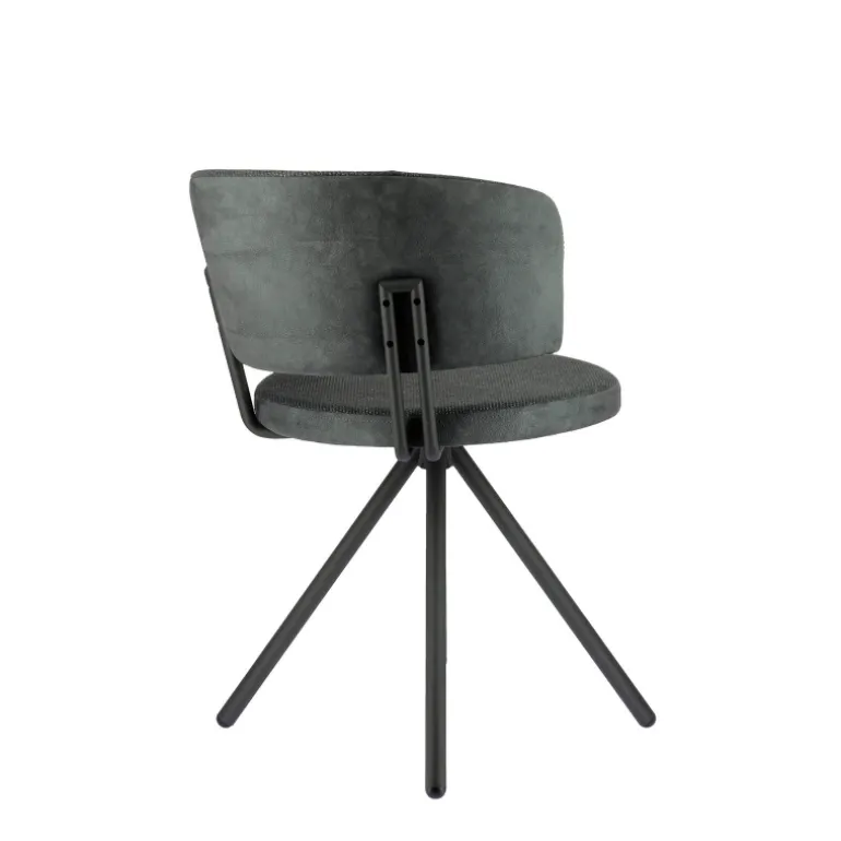 Adagio Chaise moderne pivotante en tissu et pieds métal