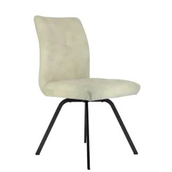 Adèle Chaise confortable moderne en tissu avec pieds en métal