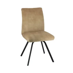 Adèle Chaise confortable moderne en tissu avec pieds en métal