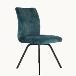 Adèle Chaise confortable moderne en tissu avec pieds en métal