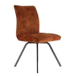 Adèle Chaise confortable moderne en tissu avec pieds en métal