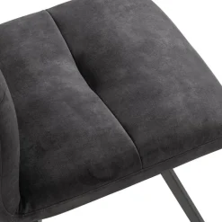 Adèle Chaise en tissu pivotante confortable avec pieds en métal