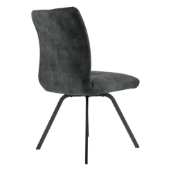 Adèle Chaise en tissu pivotante confortable avec pieds en métal