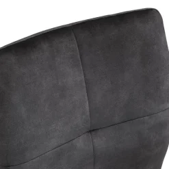 Adèle Chaise en tissu pivotante confortable avec pieds en métal