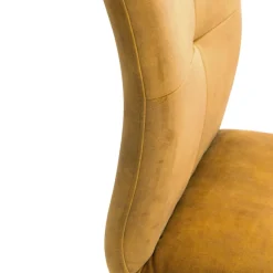 Adèle Chaise en tissu pivotante confortable avec pieds bois