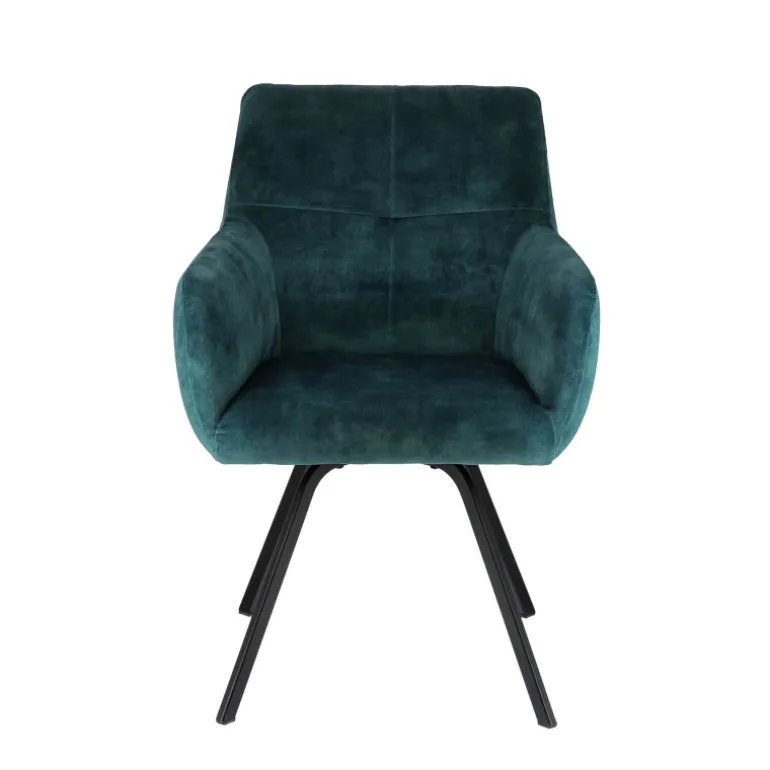 Adrien Fauteuil confortable en tissu avec pieds en métal