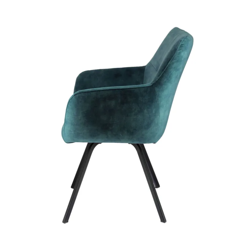 Adrien Fauteuil confortable en tissu avec pieds en métal