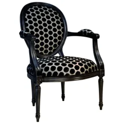 Adrien Fauteuil Louis XVI médaillon revisité fabrication française