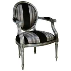 Adrien Fauteuil Louis XVI médaillon revisité fabrication française