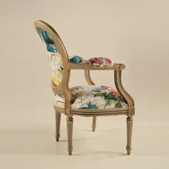 Adrien Fauteuil Louis XVI médaillon revisité fabrication française