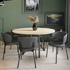 Aero Chaise tendance belge en tissu pieds métal