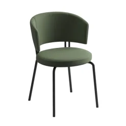 Aero Chaise tendance belge en tissu pieds métal