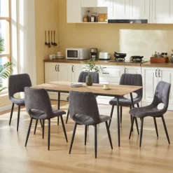 AgatheChaise cosy en tissu avec pieds en métal noir