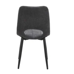 AgatheChaise cosy en tissu avec pieds en métal noir