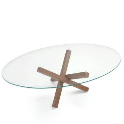 Aikido Sovet® Table de salle à manger ovale design en verre