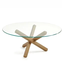 Aikido Sovet® Table en verre design ronde