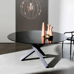 Aikido Sovet® Table en verre design ronde