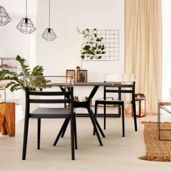 Air Table carrée petit espace en stratifié et polypropylène