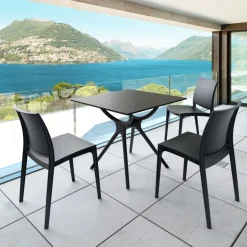 Air Table carrée petit espace en stratifié et polypropylène