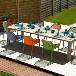 Air XL Fauteuil de jardin moderne ajouré en polypropylène