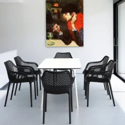 Air XL Fauteuil moderne empilable ajouré en polypropylène