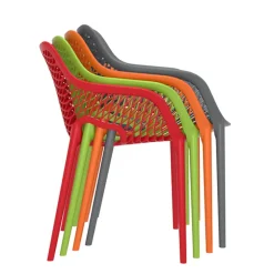 Air XL Fauteuil moderne empilable ajouré en polypropylène