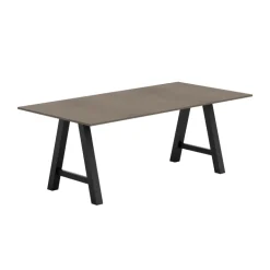 Alegro Table belge rectangulaire en stratifié avec pieds en forme de tréteau