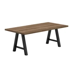 Alegro Table belge rectangulaire en stratifié avec pieds en forme de tréteau